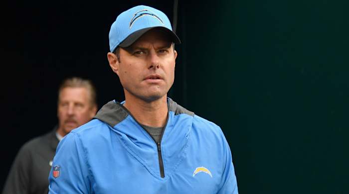 Philadelphia, Pennsylvania, USA; Los Angeles Chargers head coach Brandon Staley walks out of the tunnel against the Philadelphia Eagles at Lincoln Financial Field.